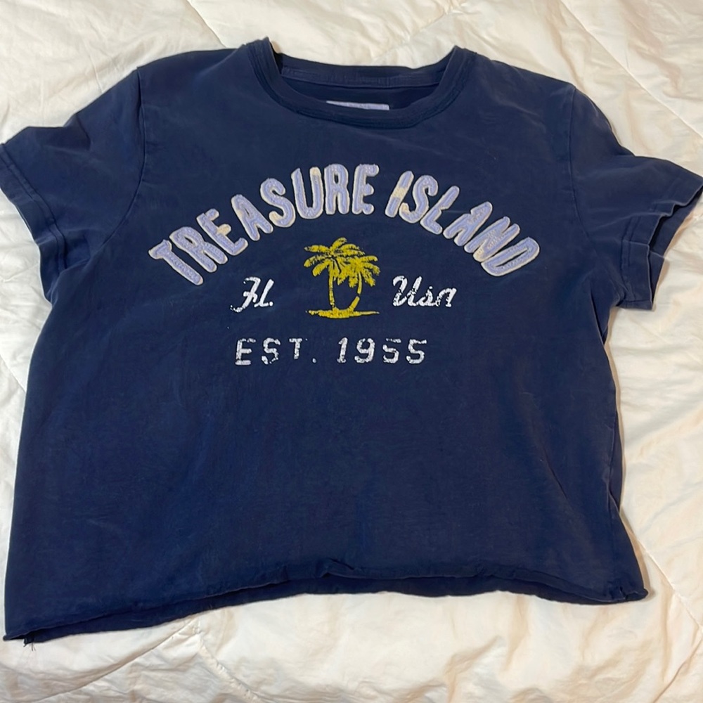 Blue Rustic Crop Top